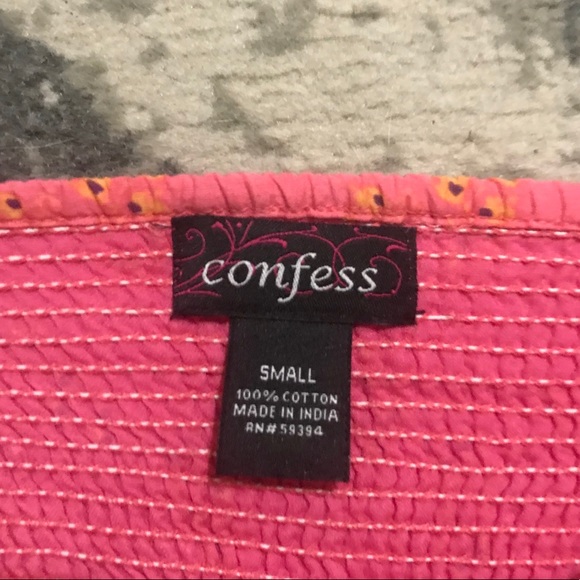 Pink floral halter dress with padding fiesta midi - Picture 4 of 4